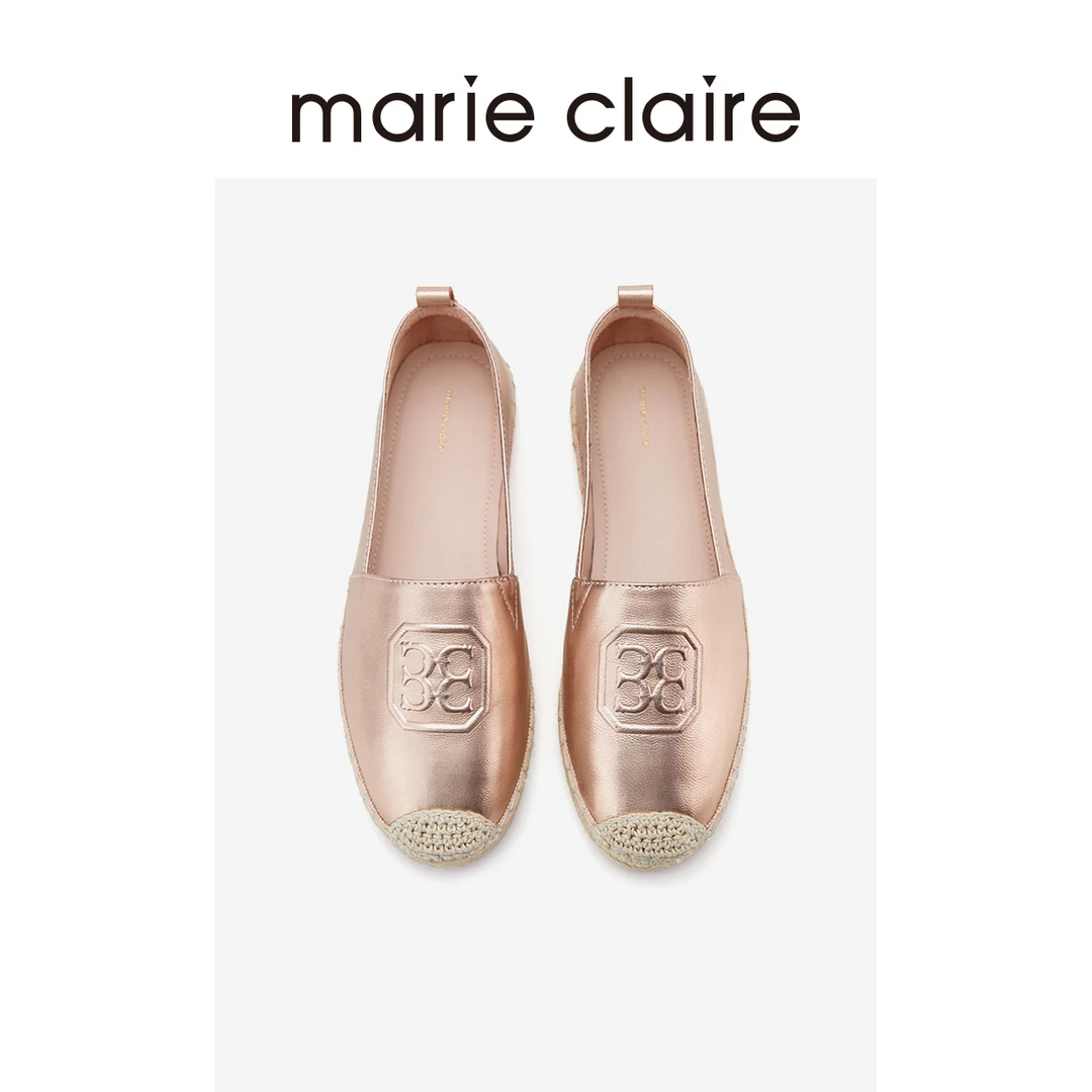 MC女鞋玫瑰金芳登渔夫鞋新款太空风羊皮单鞋marieclaire女鞋