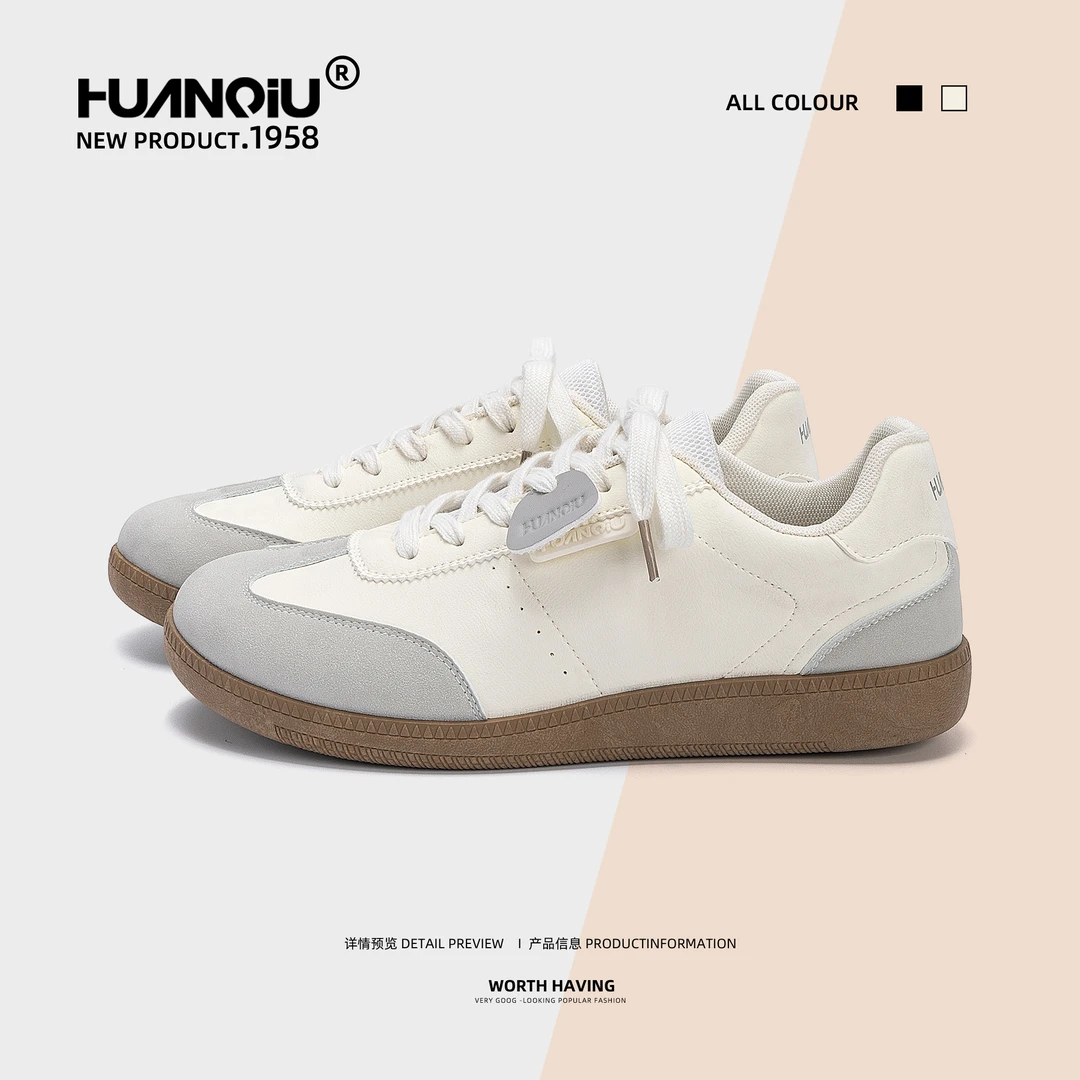 环球百搭内增高德训鞋2025新款秋季潮流复古休闲鞋小众设计感板鞋