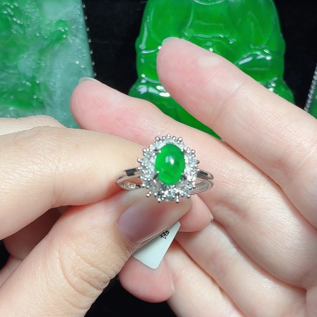 翡翠未镶嵌戒指天然A货翡翠