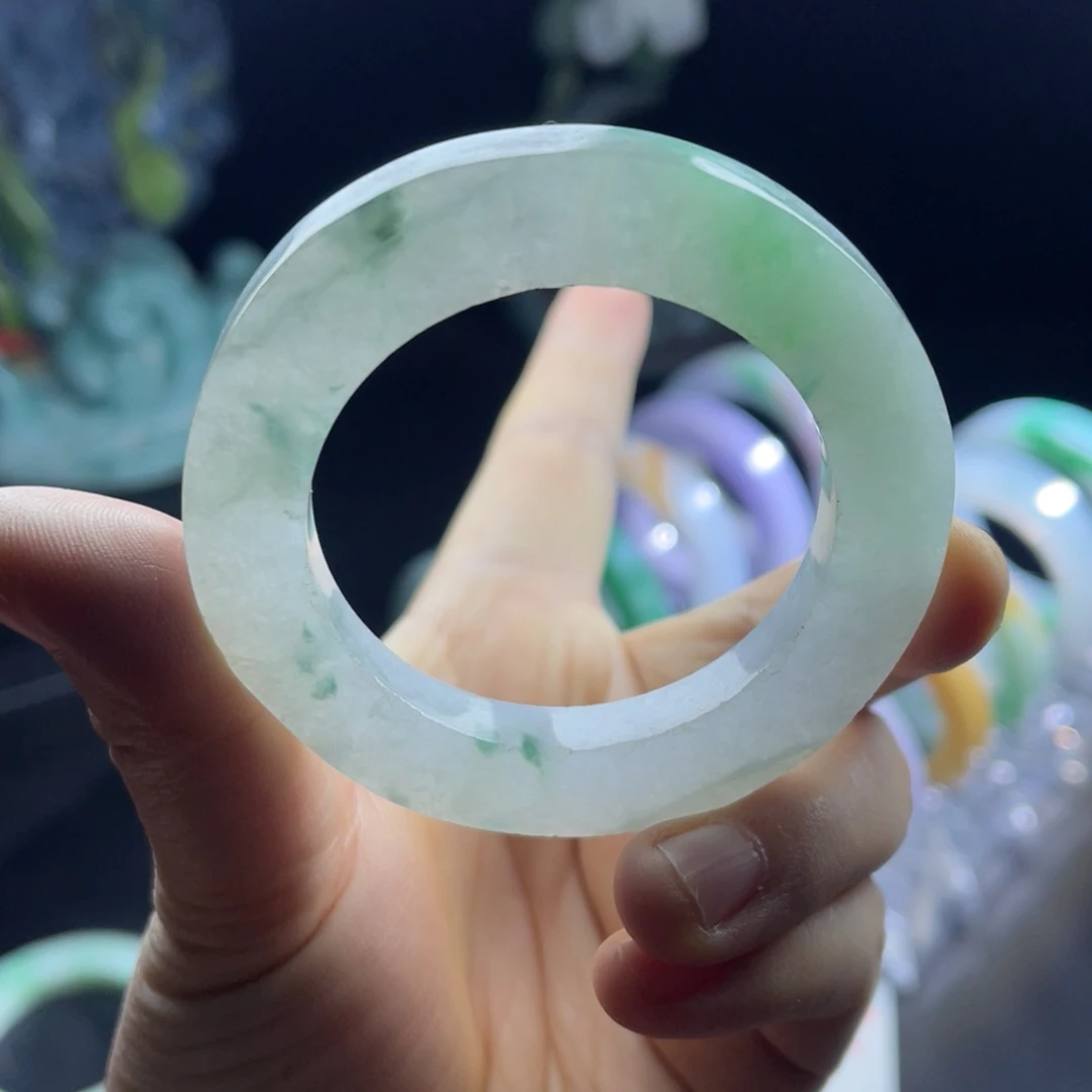 定制翡翠未镶嵌天然翡翠A货手镯