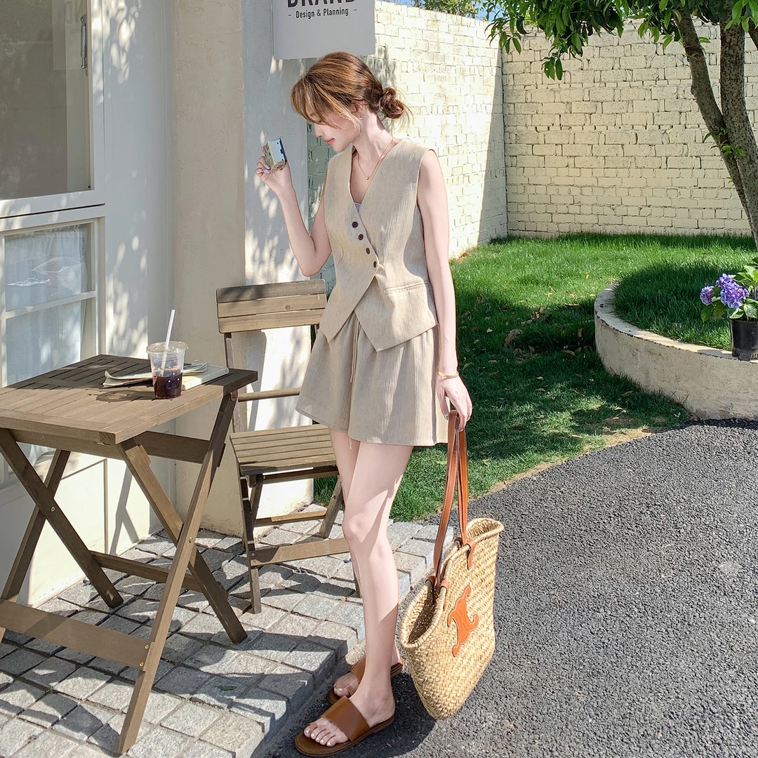 韩系针织气质宽松套装裙女2025新款夏季穿搭减龄时尚半身裙两件套