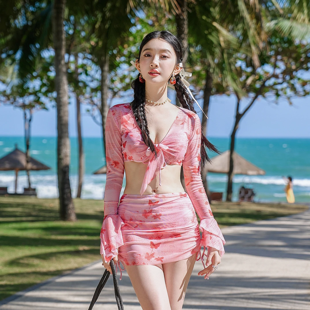 新款夏季比基尼泳衣性感时尚度假沙滩温泉仙女泳装QH25406