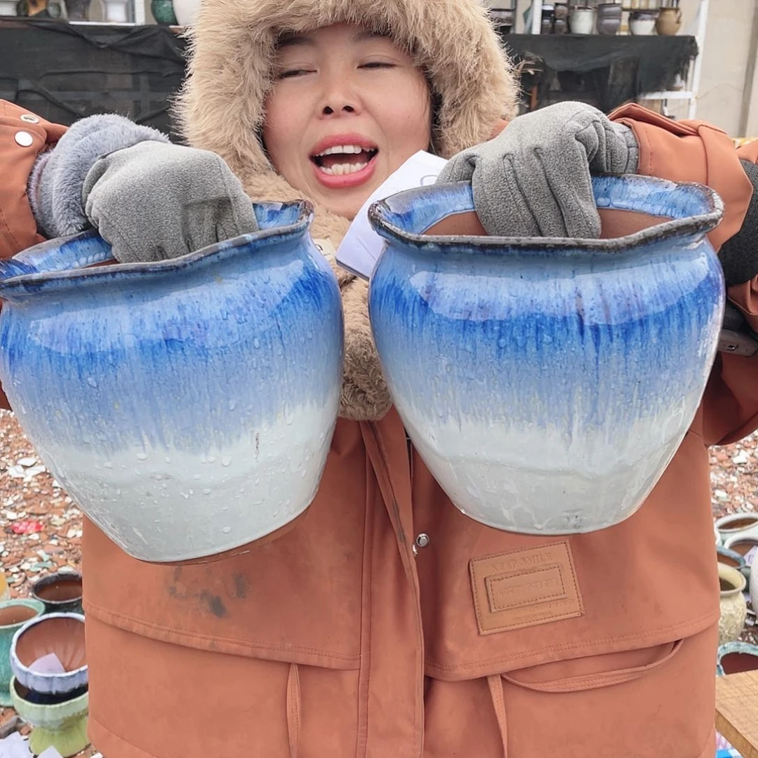 红陶王嫂花盆0126-244