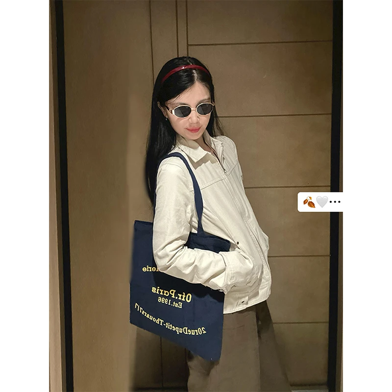 超好看设计感甜酷工装夹克上衣女秋季新款修身开衫短款机车服外套