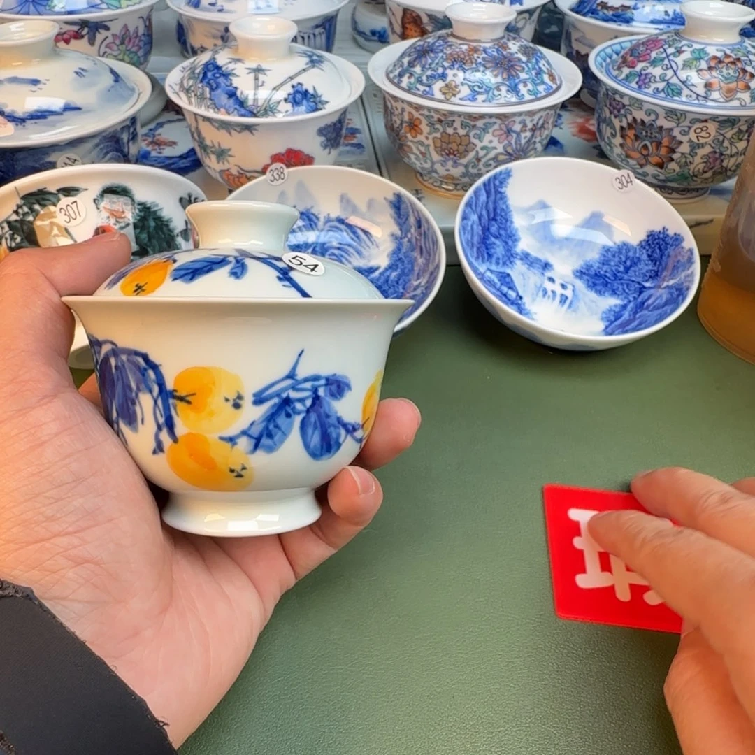 陶纯手工纯手绘茶具345