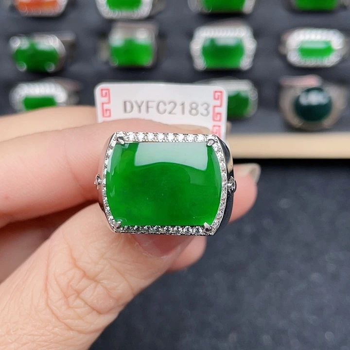 翡翠戒指银S925镶嵌林****n编号2183没运费险