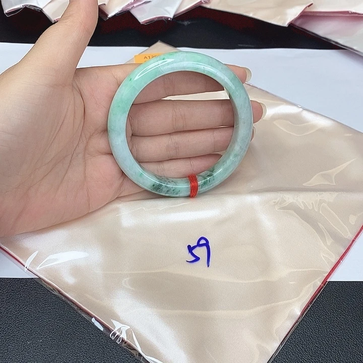 翡翠未镶嵌手镯天然缅甸翡翠A货手镯52圈以下