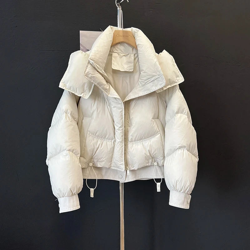 欧货高端棉服女冬季新款美拉德穿搭时尚百搭短款连帽面包服外套潮