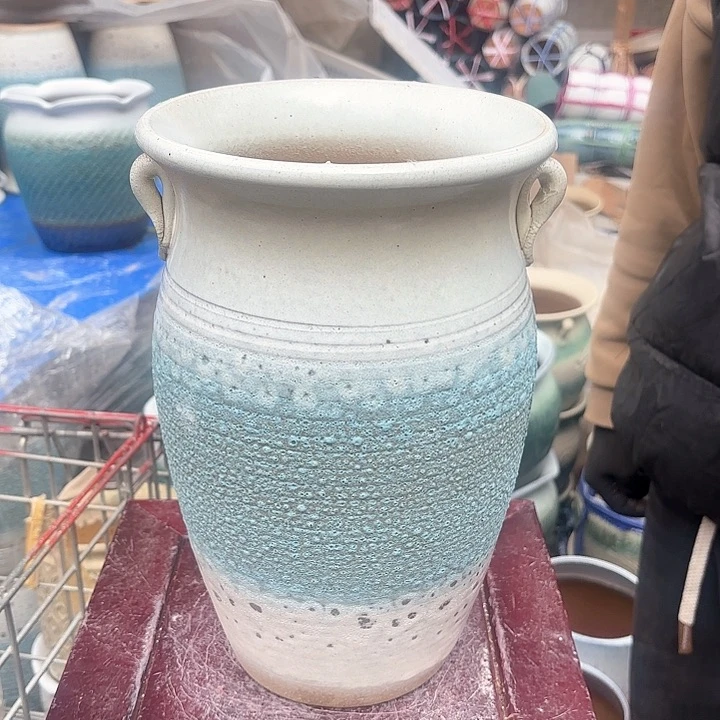 红陶蓝泡泡口径20*32