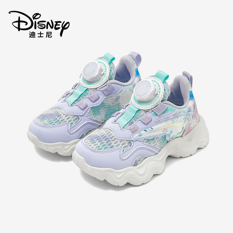 Disney/迪士尼夏季女童鞋子透气运动鞋网面中大童时尚软底童鞋
