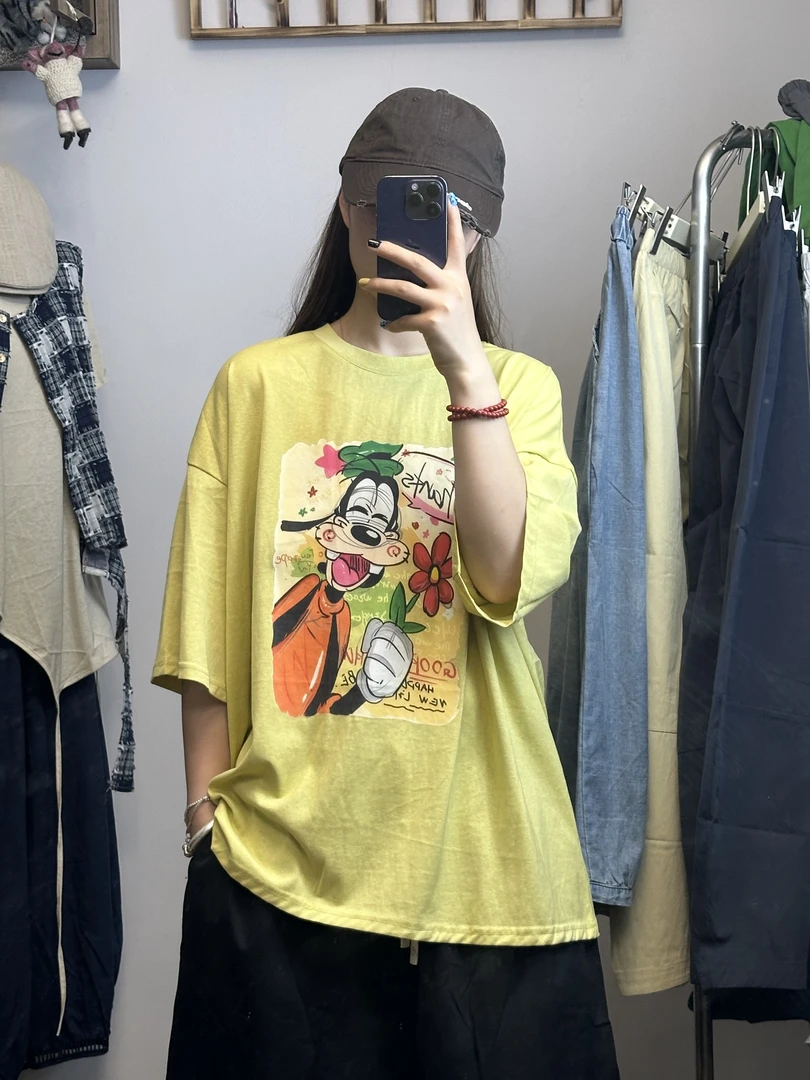 短袖宽松型常规款卡通动漫T恤卡通时尚重工宽松
