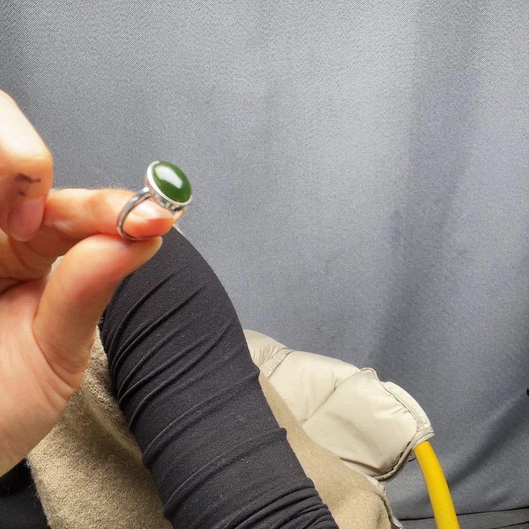 M***劉和田玉银S925镶嵌戒指