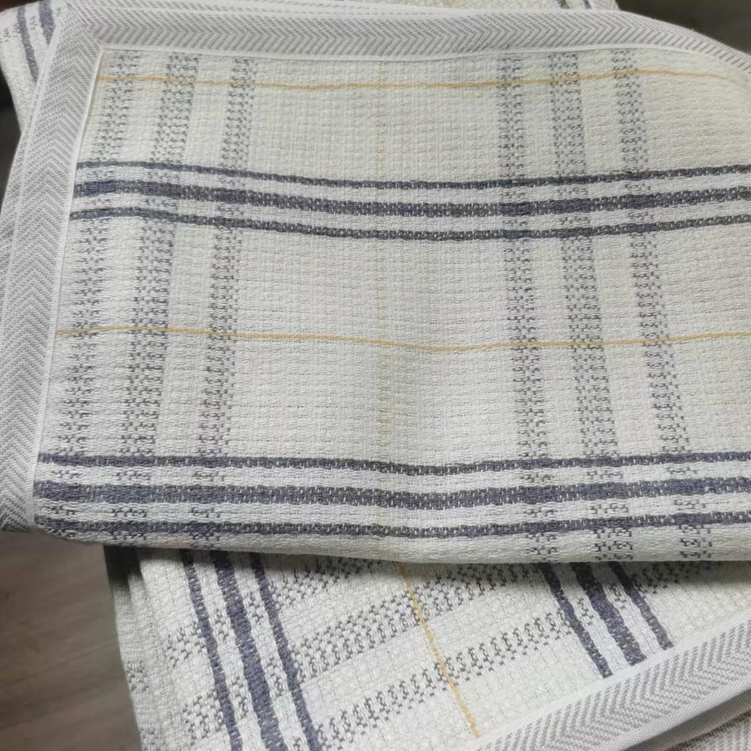 【岚】麻棉色织柔软条纹凉席三件套格子棉麻简约老粗布家用