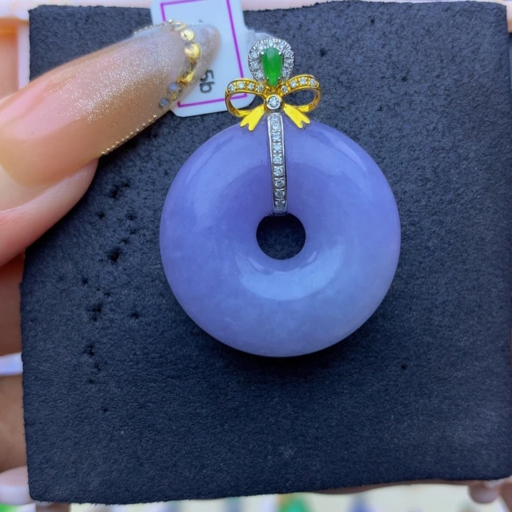 翡翠18K金镶嵌手链翡翠