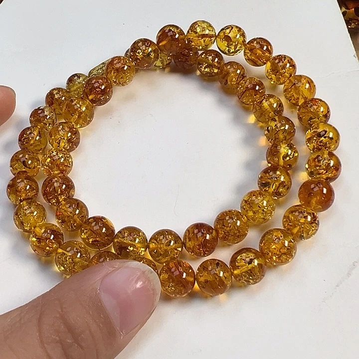 琥珀（花珀）颈饰未镶嵌蓝*＊