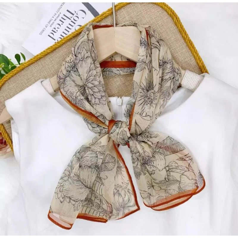 1038 丝巾围巾女士披肩新款素雅百搭防晒优雅气质