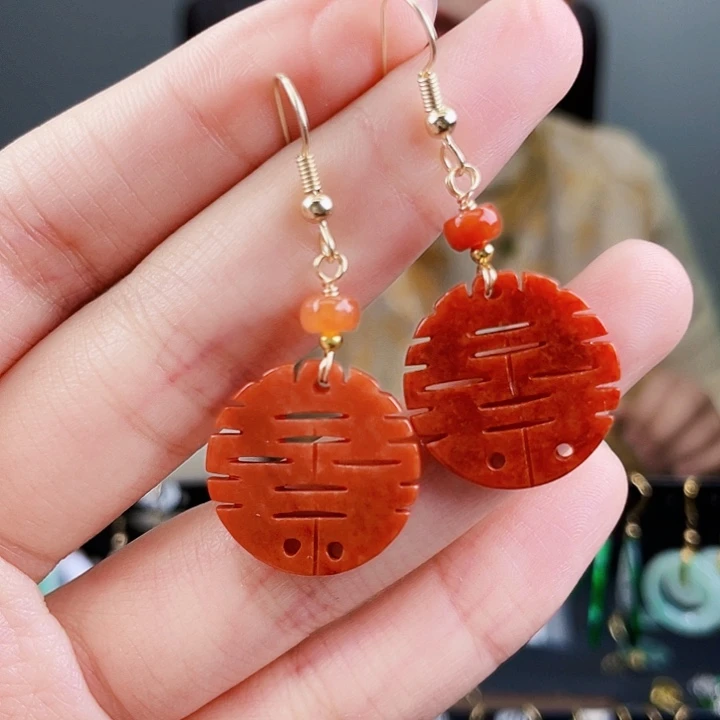 翡翠耳饰未镶嵌饰品