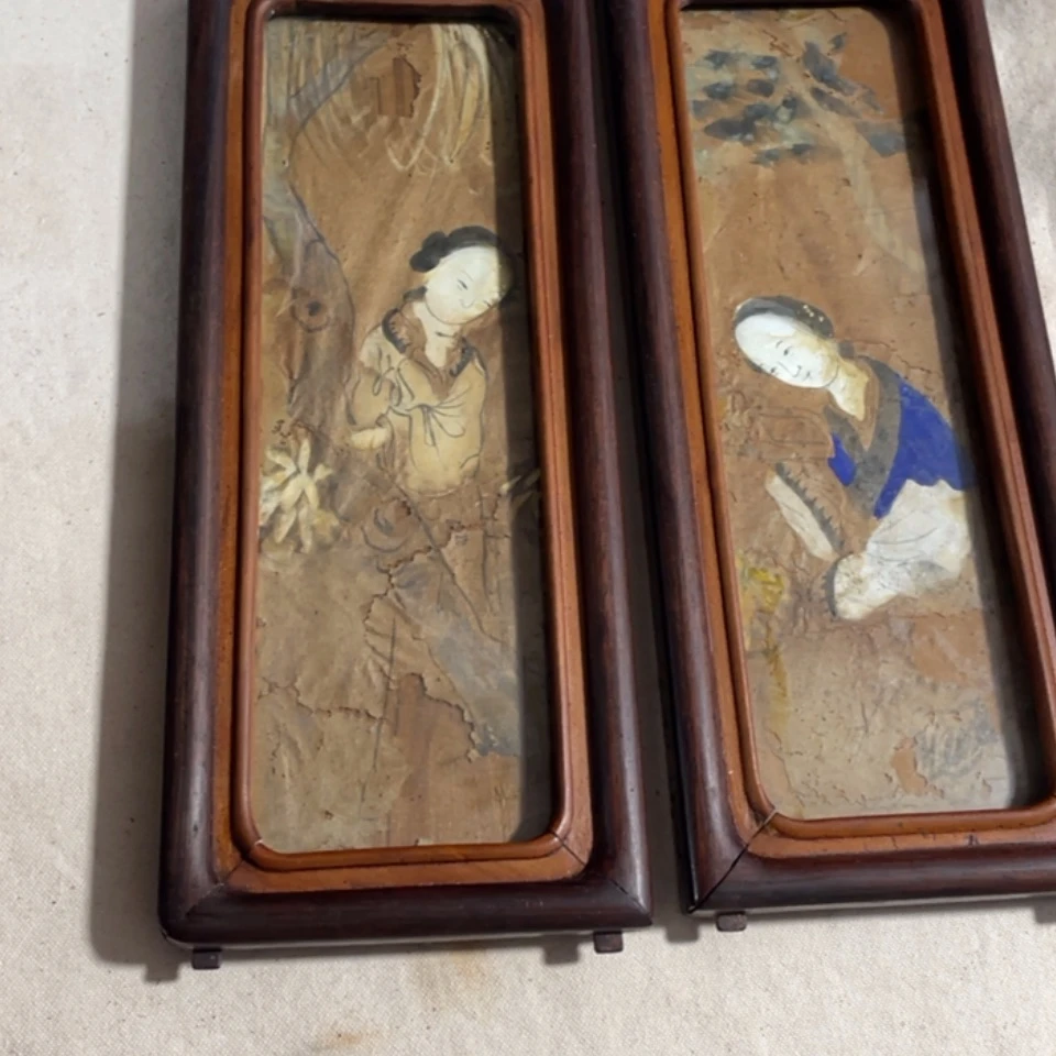 【闪购商品】香榧木紫**衣一对小画框