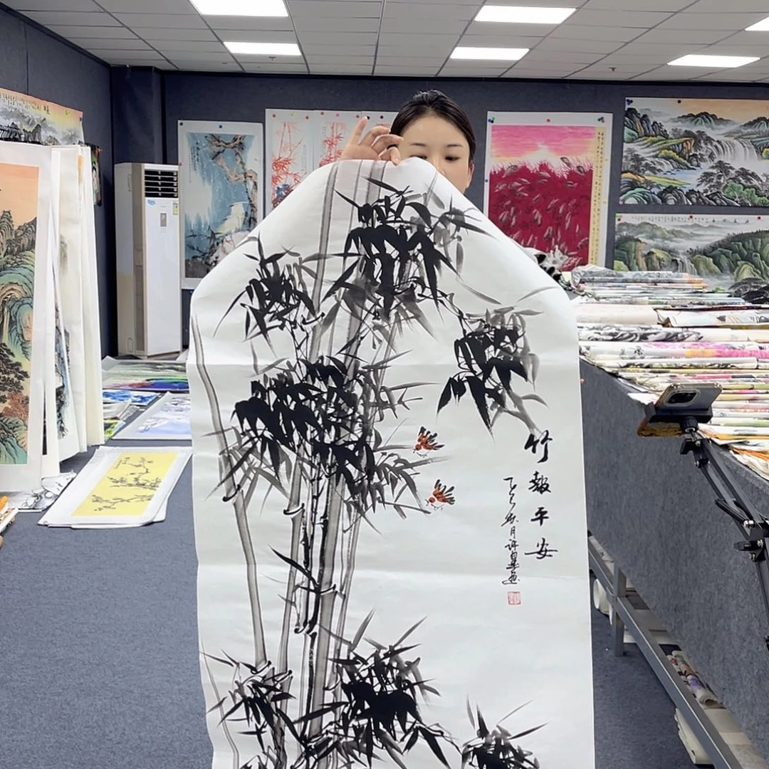 国画作品小姐姐放漏…