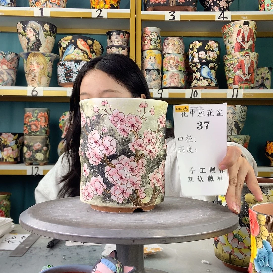 陶景德镇手工花盆37