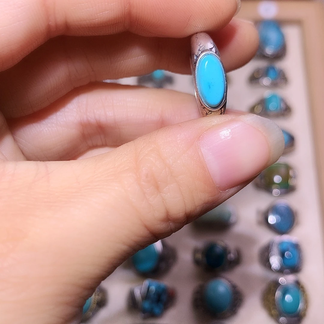 绿松石银S925镶嵌颈饰