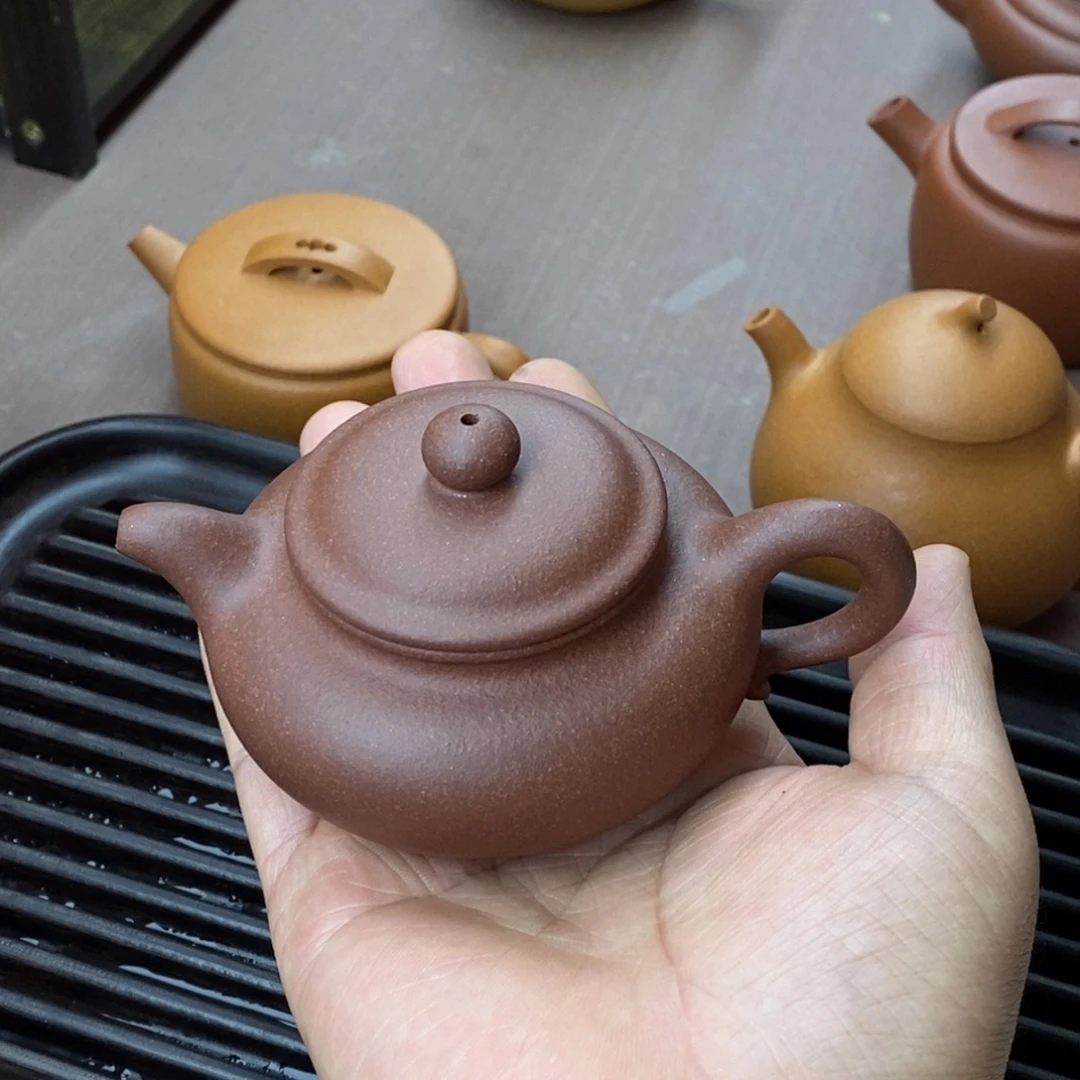 紫砂茶壶仿古紫泥100容量