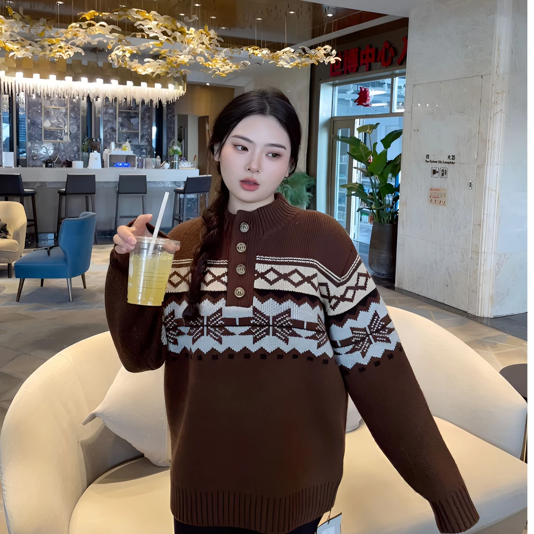 【华尔街】加绒加厚秋冬费尔岛男女同款毛衣