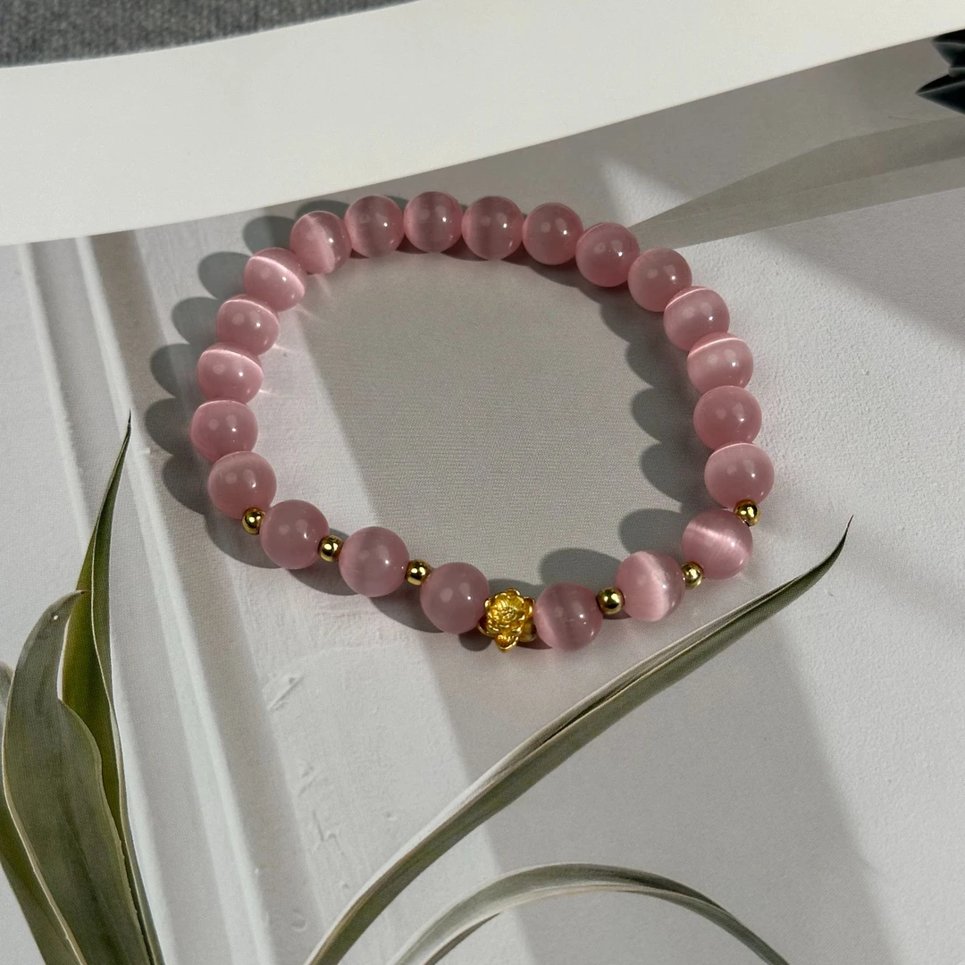 非金属玻璃手链 A07玻璃可爱手链手串漂亮好看情侣气质百搭