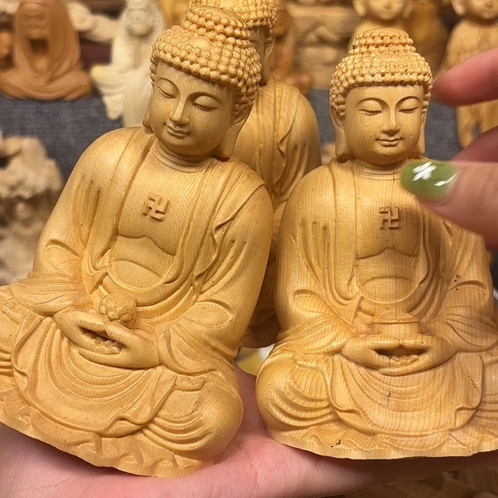 桧木桧木瑕疵三宝佛