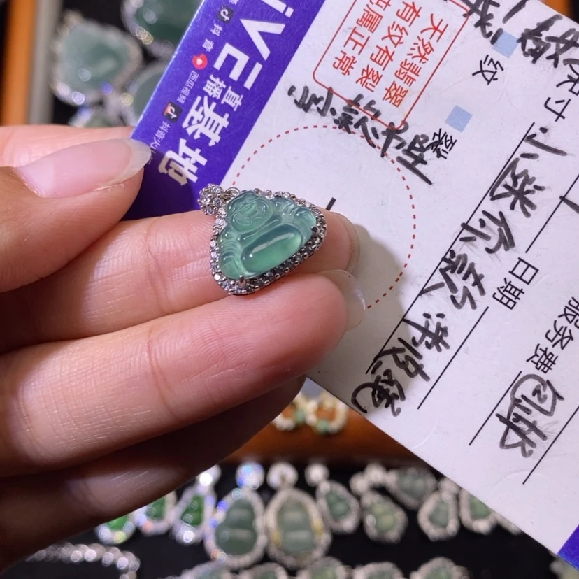 【闪购商品】翡翠颈饰银S925镶嵌天然