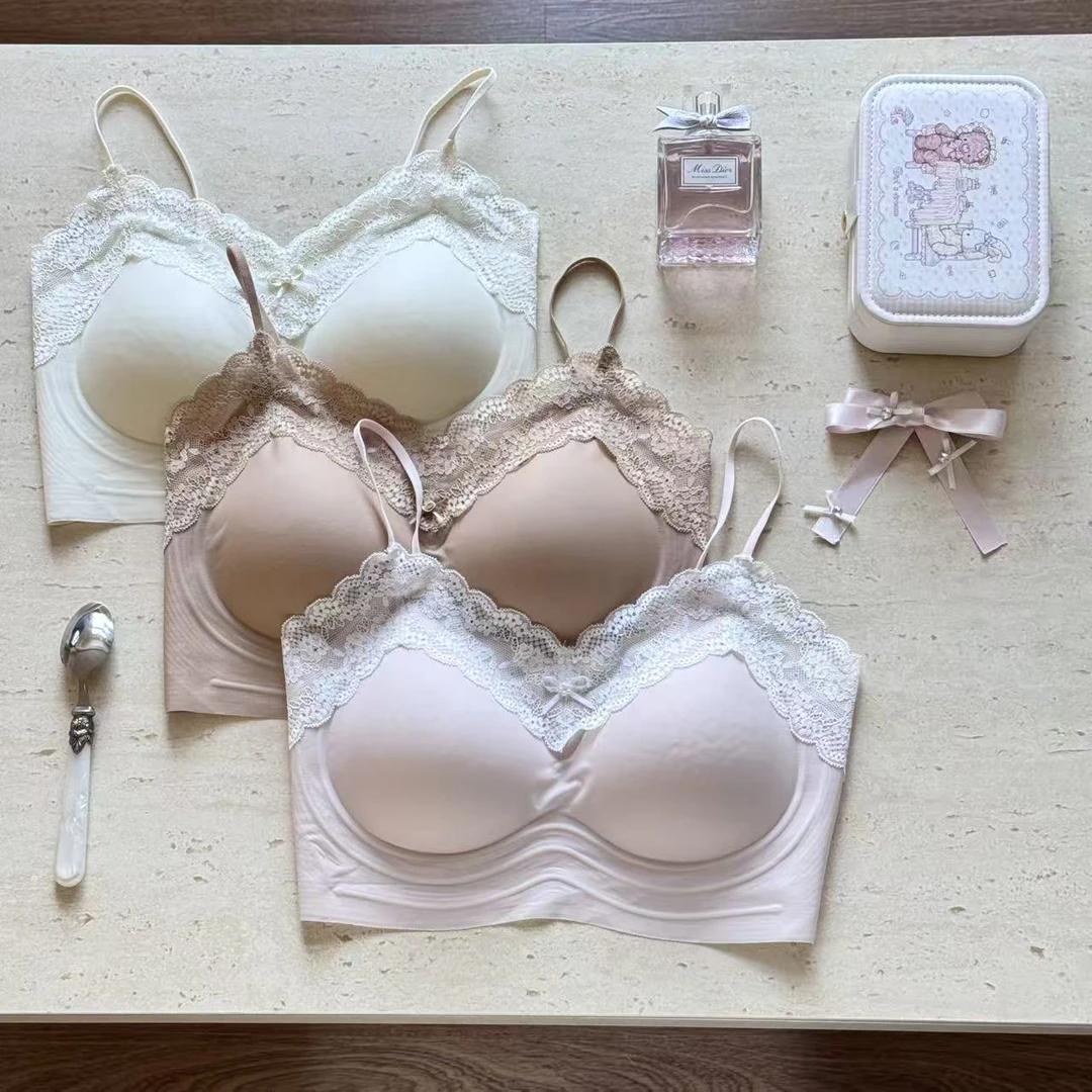 妖精的美美 【咕咕奶挞】超舒服蕾丝背心吊带