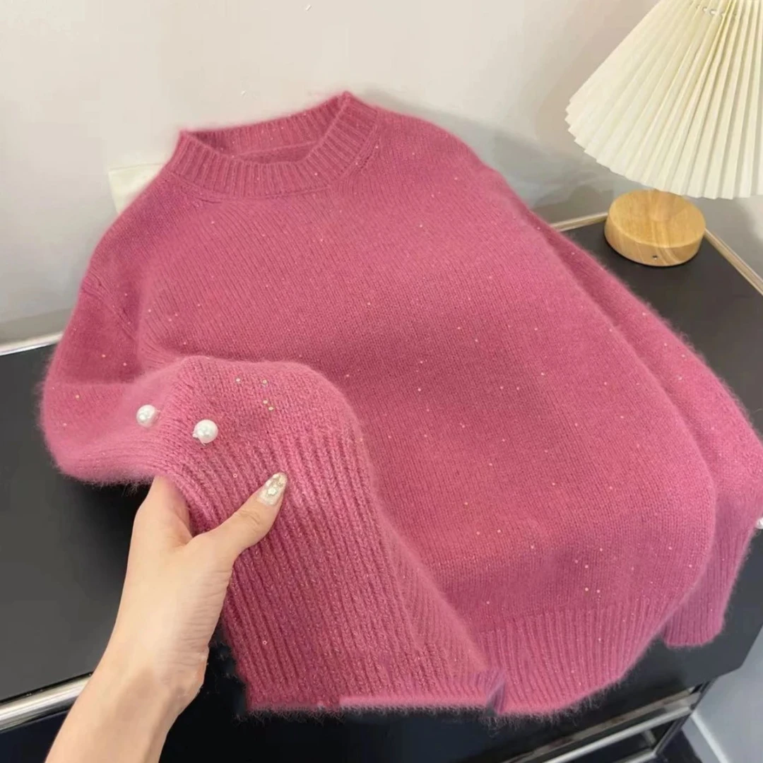 树莓星空 秋冬新款女式休闲针织衫上衣Z00924