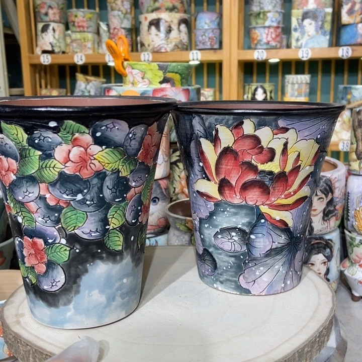 红陶景德镇艺术手绘作品