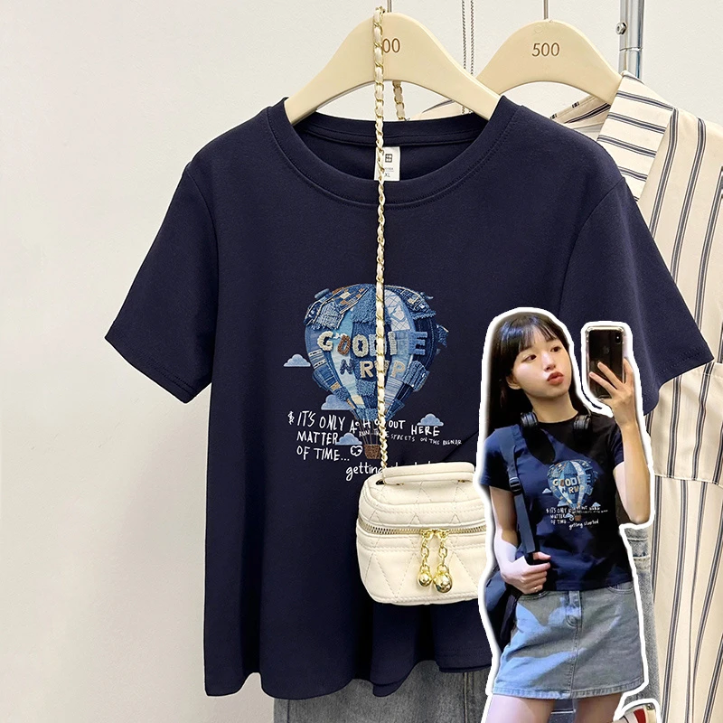 复古休闲百搭正肩弹力短袖t恤女生显瘦甜辣时尚修身款外穿上衣潮