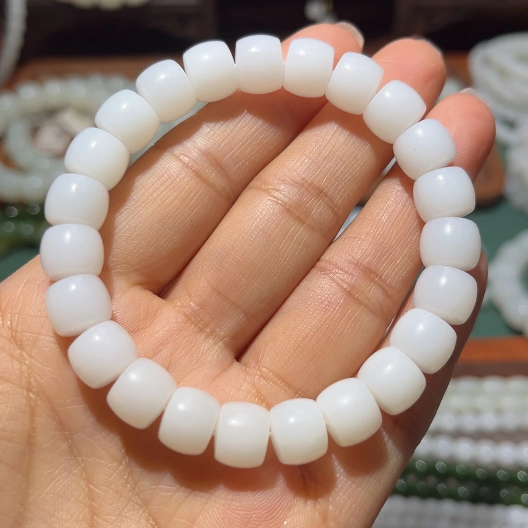 和田玉未镶嵌手链8*10