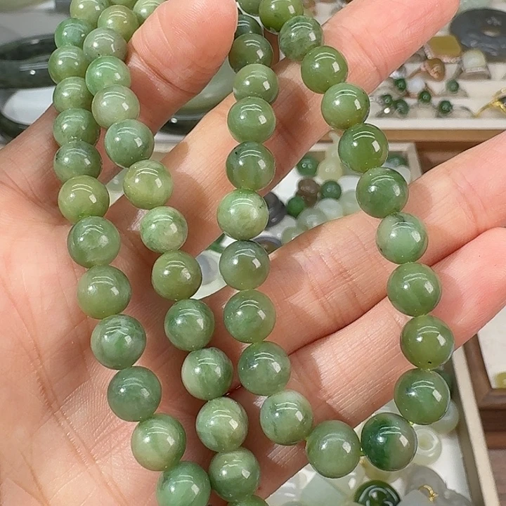 和田玉（碧玉）未镶嵌颈饰8mm