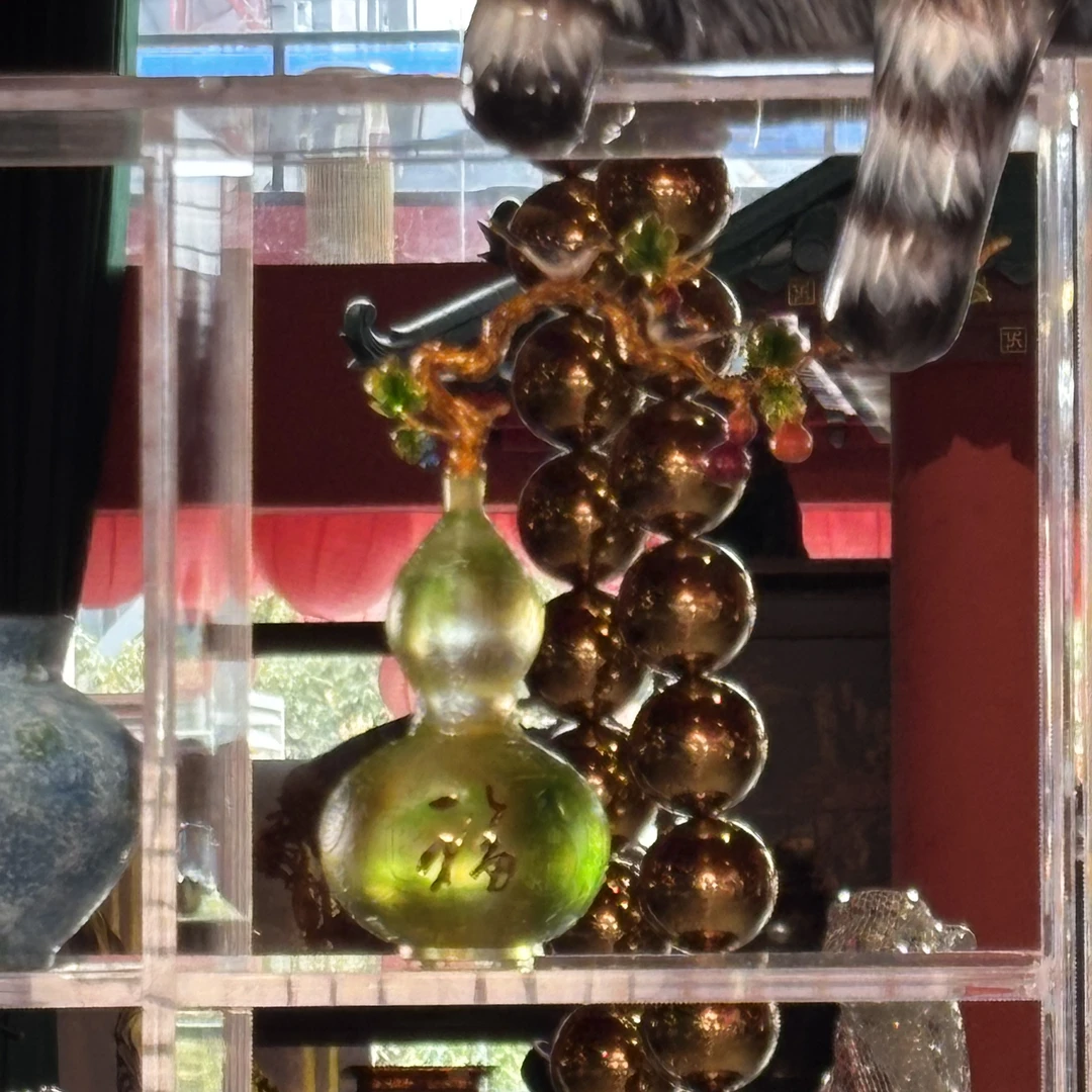 【618专属】LL64非遗好物琉璃《喜上枝头》葫芦装饰办公室玄关摆件