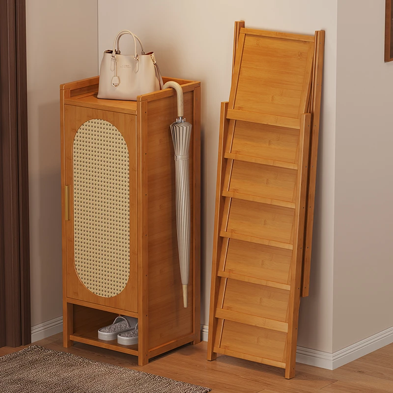 免安装可折叠鞋柜防尘收纳柜家用门口简约落地塑藤客厅鞋架置物架