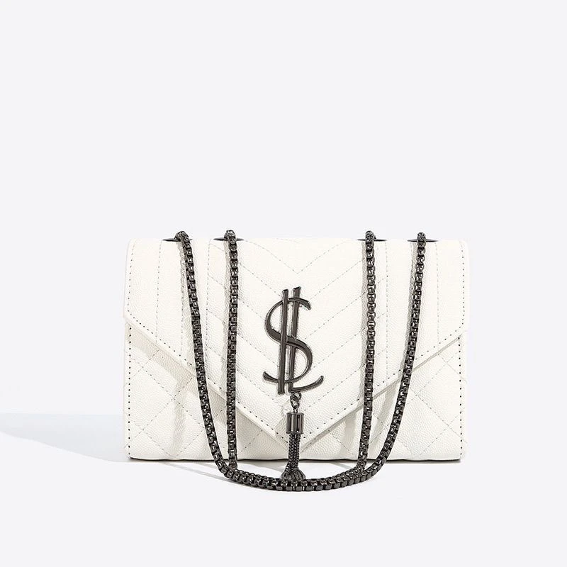 新款斜挎小方包鱼子酱材质百搭时尚女士单肩包黑色