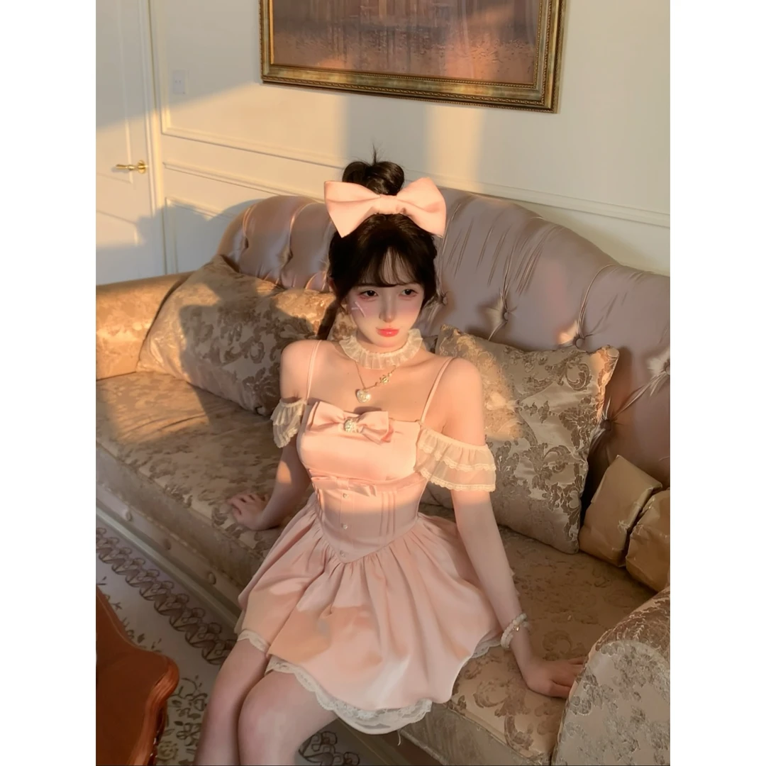 瑞茜·威瑟斯 欲欲公主 甜美风公主纯欲显瘦蓬蓬连衣裙套装R8151D