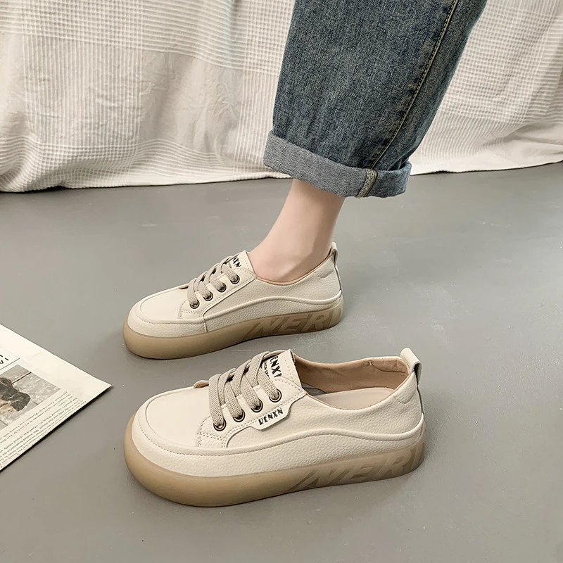 一脚蹬小白鞋女2025夏季新款爆款平底懒人乐福鞋休闲百搭运动板鞋