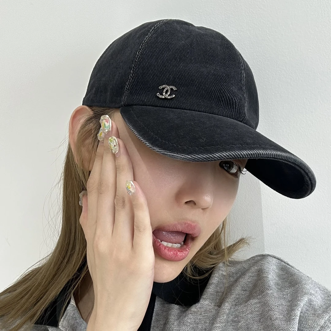 未使用 Chanel/香奈儿 牛仔丹宁双C棒球帽 鸭舌帽