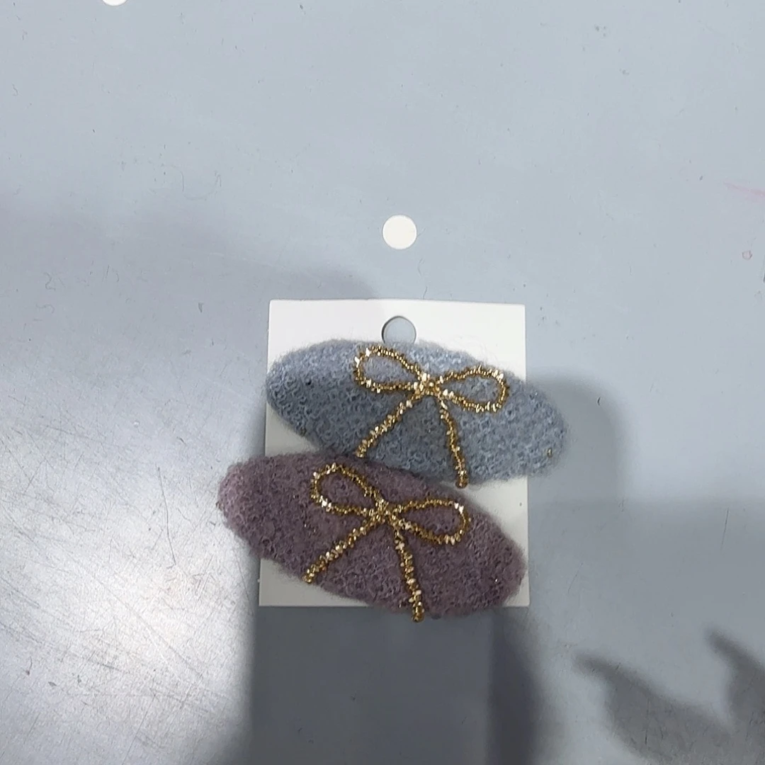 皮质铁合金紫色蓝色蝴蝶结拜拜24