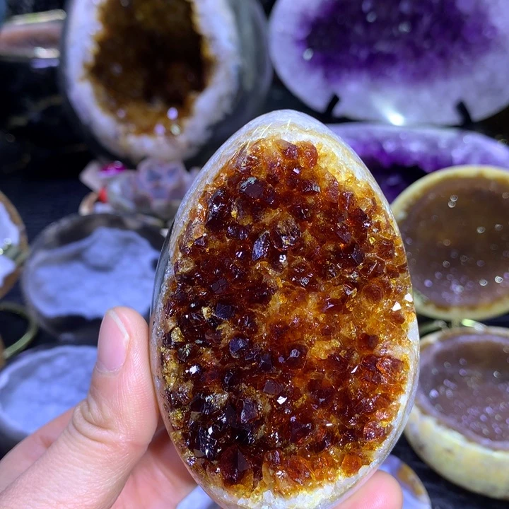 水晶福利黄晶蛋未镶嵌