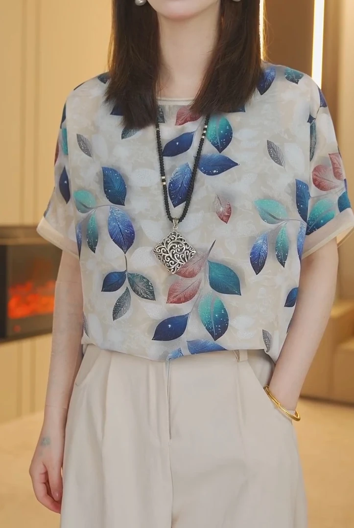 2025新款蓝梦岛夏季减龄时尚设计师款上衣