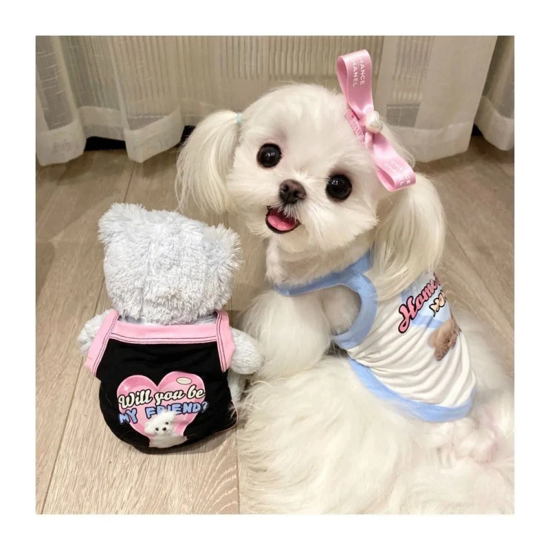（可爱多）狗狗秋季背心辣妹马尔济斯比熊泰迪博美宠物小狗衣服