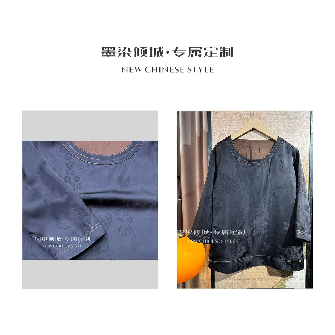 彩线·小衫-高定香云老料缂丝提花双面穿彩丝线上衣