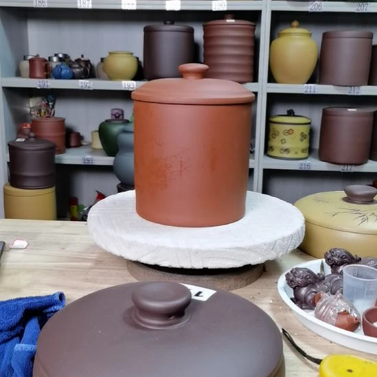 紫砂茶叶罐一斤装清水红泥素面不退不换11