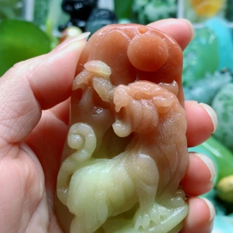 蛇纹石玉未镶嵌手把件