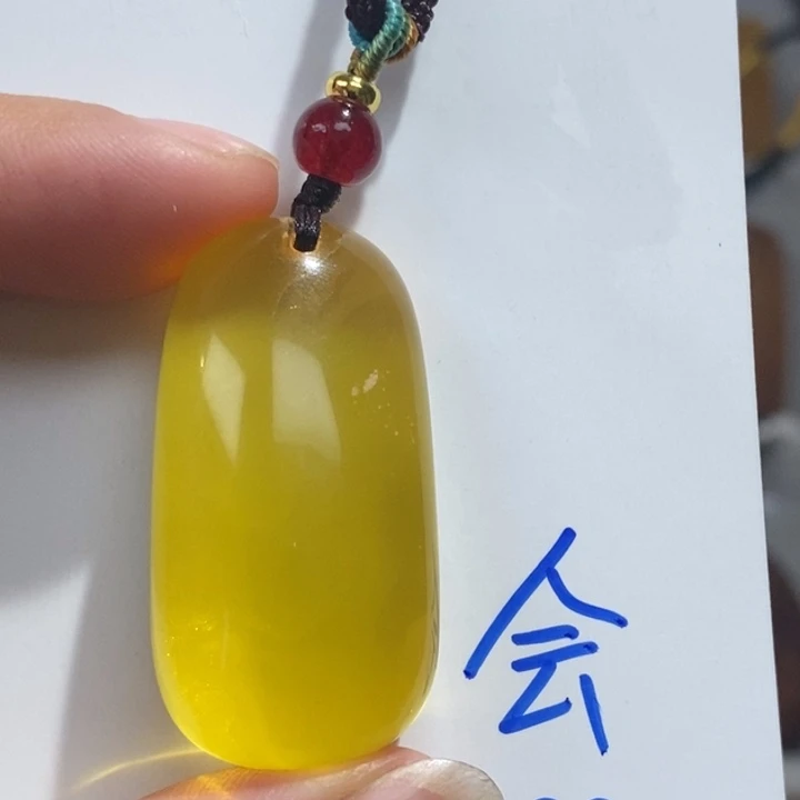 定制琥珀未镶嵌琥珀蜜蜡吊坠项链